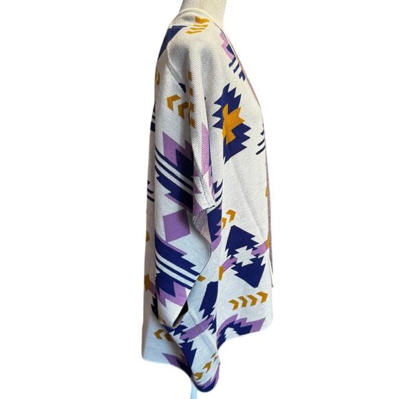 Wrangler Retro Southwestern Poncho Cardigan One Size Fits All - Picture 3 of 6